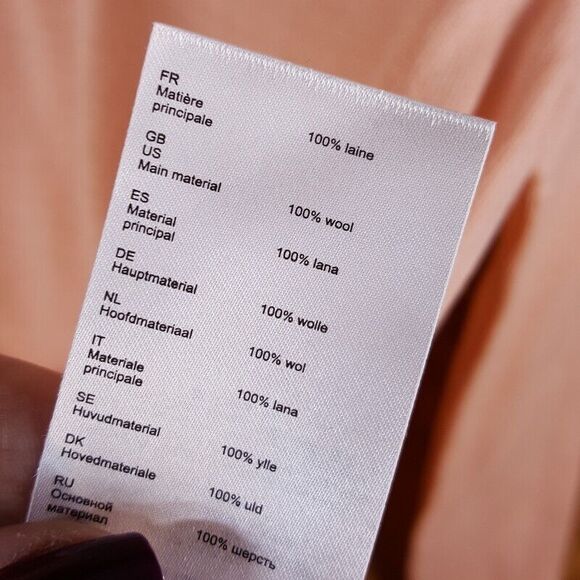 MAJE Womens Sweater Size 1 Small Peach Pullover Thin Knit Wool Tie Front MERYLA - Picture 5 of 8